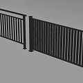 Sturdy Modern Black Metal Railings With Vertical Slats Stylish Design