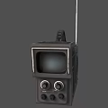Vintage Portable Television With Antenna Knobs And Classic Retro Design 3d model