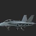 American F18 aircraft 3d model