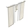 Elegant Beige Curtains With Sheer Panels And Decorative Tassel Trim Details