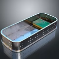 Stainless Steel Rectangular Household Cleaning Tray With Holes And Green Sponge For Kitchen Use
