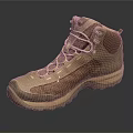 Golden Hiking Boots With Sturdy Design Lace Up Closure And Anti Slip Rubber Sole