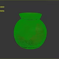 Ancient Traditional Orange Ceramic Pottery Jar With Ornate Patterns And Glossy Surface 3d model