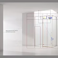 Modern Shower Sauna Interior Design With Glass Enclosure And Black Frame In White Bathroom