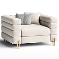 Modern Single Sofa York Armchair 3d model