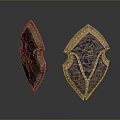 Medieval Shield Ancient Shield Defensive Weapon Ancient Shield Iron Shield Protective Shield Wooden Shield 3d model