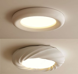 Modern cream wind ceiling lamp 3d model