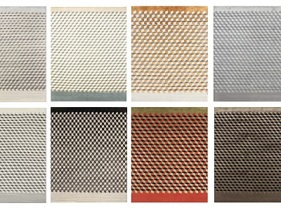 Modern Square Rugs With Geometric Patterns And Various Color Options For Home Decor 3d model