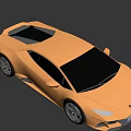 Orange Lamborghini Sports Car With Sleek Exterior Design And Black Alloy Wheels