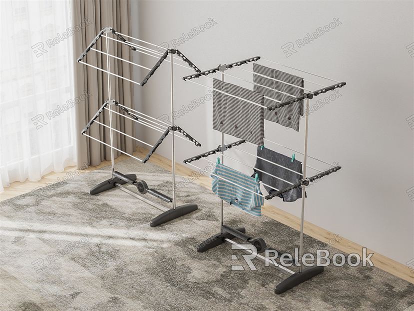 Modern Drying Rack Foldable Floor Drying Rack model