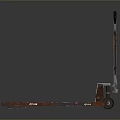 Industrial Rusty Red Metal Pallet Jack With Handle And Forks