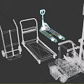 Various Material Handling Equipment Including Hand Truck Platform Truck Pallet Jack And Forklift