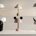 Modern Unique Table Lamps With Various Creative Shapes And Colorful Bases