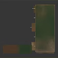 Vintage Green Hallway Cabinet And Side Cabinet With Shelves Drawers And Wooden Top