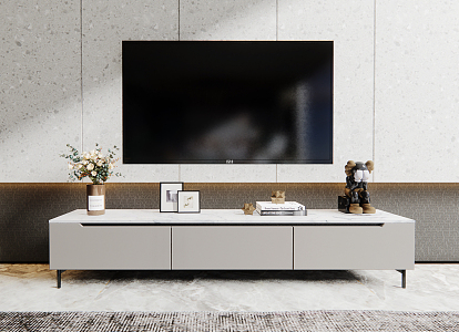 Modern TV Cabinet Simple TV Cabinet 3d model