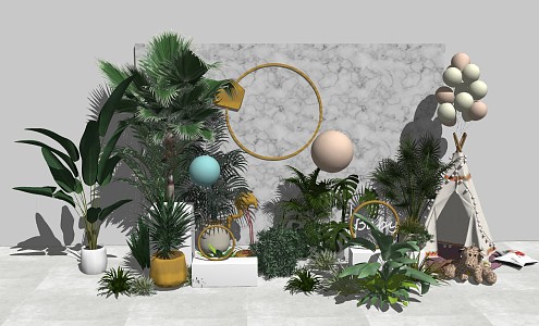 Modern Shrubs 3d model