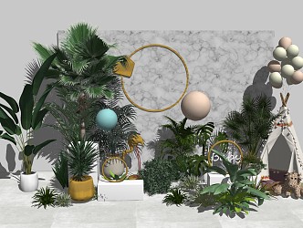 Modern Shrubs 3d model