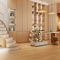 Minimalist Living Room Interior Design With Wooden Coffee Tables Wicker Chair And Natural Light