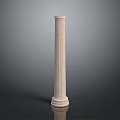 Elegant Classical Fluted Marble Column With Ornate Base And Architectural Details