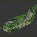 Natural Scenic Landscape Featuring Lush Green Vegetation And Rocky Mountainous Terrain