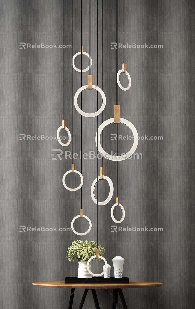 Modern Chandelier Circle Chandelier 3d model