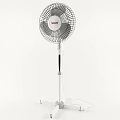 Saturn Air Conditioning Stand Fan With White Design And Adjustable Height Grille
