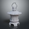 Ornate White Decorative Furniture With Intricate Carvings And Handle Top