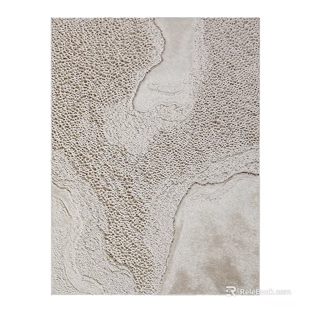 Abstract Painting With Soft Neutral Tones Textured Surfaces And Organic Forms 3d model