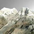 Snowy Mountain Range With Rocky Terrain And Scenic Alpine Lake View