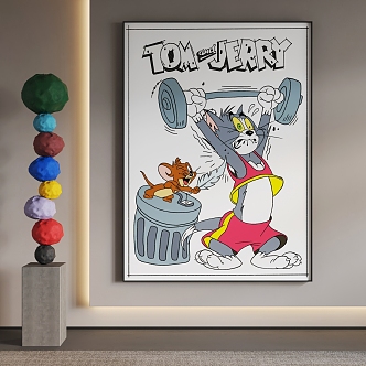 Cartoon Hanging Painting Cartoon Decorative Painting 3d model