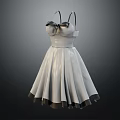 Stylish Women's Satin Spaghetti Strap Dress With Bow Detail And Flared Skirt