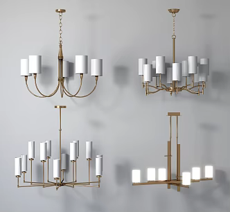 Light Luxury Chandelier 3d model