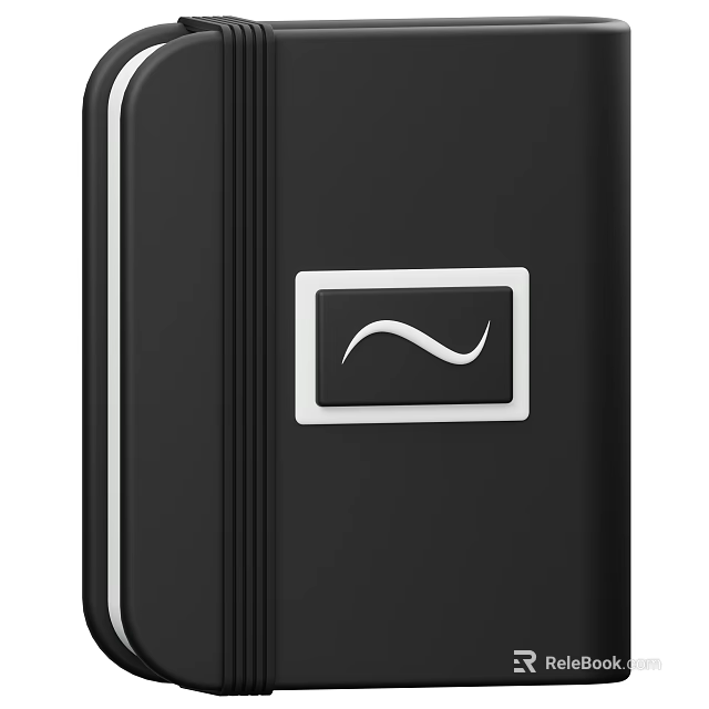 Portable Black Daily Use Electronic Accessory With Silver Wave Logo Design 3d model 