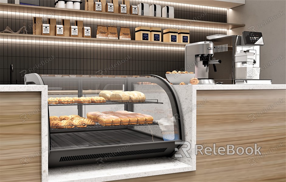 Modern Cake Cabinet Coffee Machine Coffee Bean Food Bread Cake Home Coffee Machine model