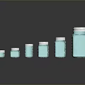 Transparent Glass Jars With Metal Lids For Home Storage In Various Sizes