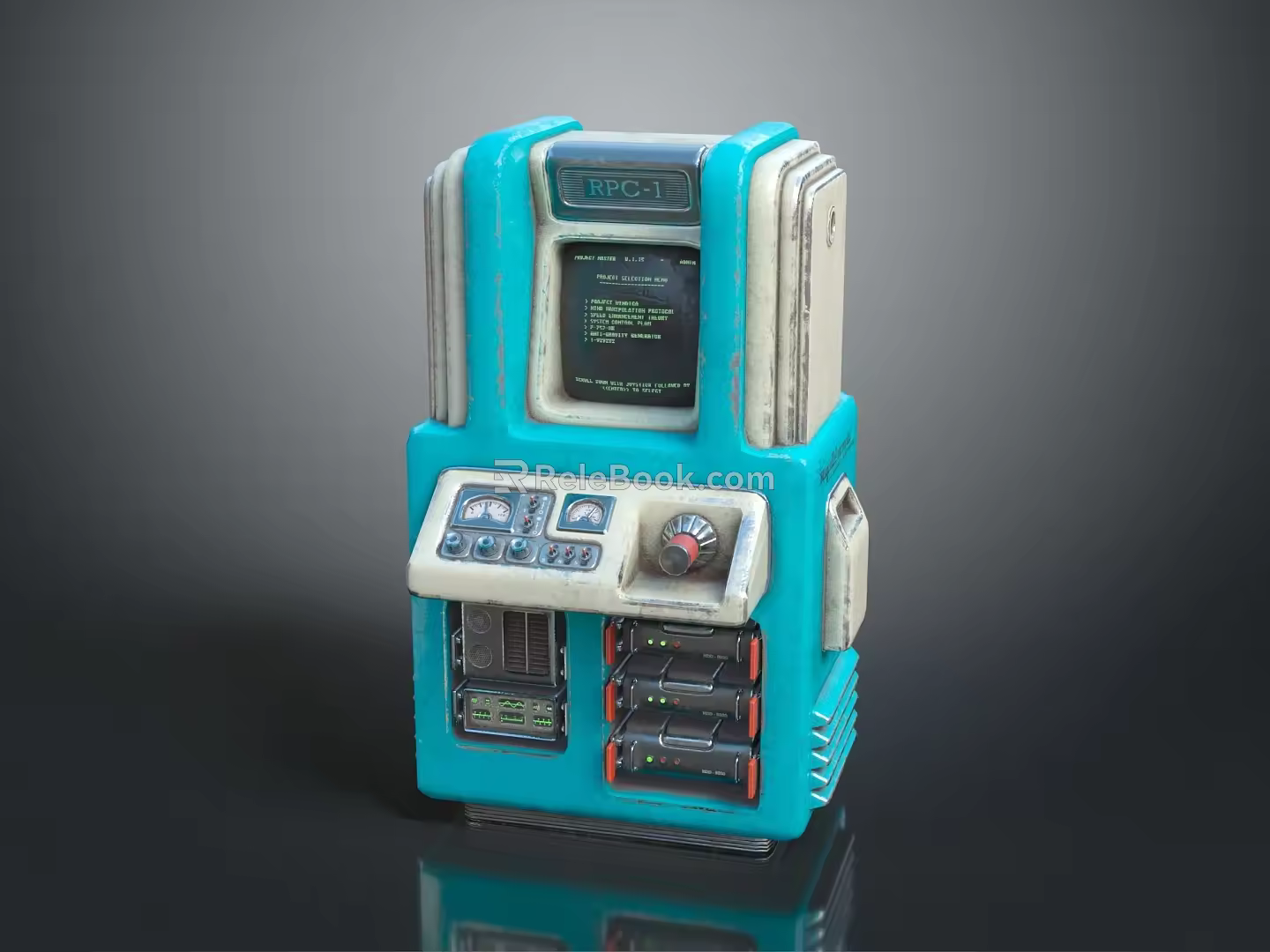 modern computer science fiction computer science fiction computer 3d model