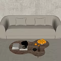 Modern Minotti double sofa 3d model