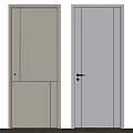 Modern Hinged Doors With Various Colors And Contemporary Design Styles 3d model
