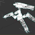 Modern Robot Sci-Fi Battle Robot 3d model