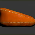Soft Orange Round Decorative Cushion With White Stitching For Clothing Accessory