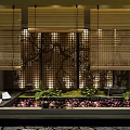 Bamboo Blinds In Spa Bathroom With Decorative Wall And Green Plants Interior