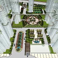 Residential Landscape Design With Lush Trees Green Lawn And Paved Walking Paths