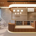 HAPPYCOW HANDMADE Dessert Shop Handmade Cakes Storefront with Glass Windows and Outdoor Plants