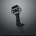 Advanced Spacecraft Control Joystick With Multiple Buttons Central Knob And Spiral Base For Space Exploration