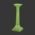 Classical Wooden Column With Ornate Capital Fluted Shaft And Decorative Base