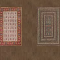 Square Rugs With Various Patterns And Colorful Designs For Home Decor 3d model