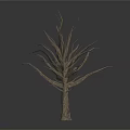 Natural Wooden Stone Decorative Tree Sculptures in Three Sizes with Textured Trunks