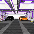 4S Car Dealership Showroom Featuring Luxury Cars And Modern Interior Design