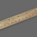 Brass Measuring Ruler With Clear Measurement Marks And Accurate Scales