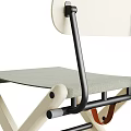 Lightweight Leisure Chair with Wooden X Legs Minimalist Backrest and Comfortable Fabric Seat